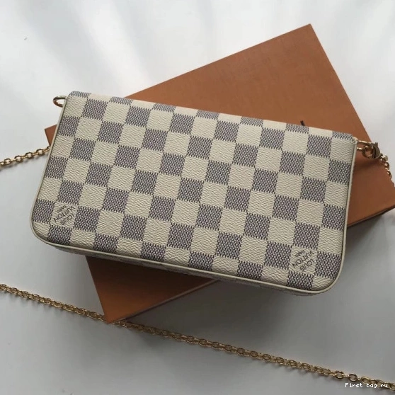 Frstbag ru Vuitton Pochette N63106 Louis Felicie Bag Damier 0731